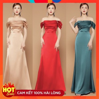 [ĐƯỢC KIỂM TRA HÀNG] Đầm dạ hội rớt vai đính ngọc cao câp - Yêu Shop 85