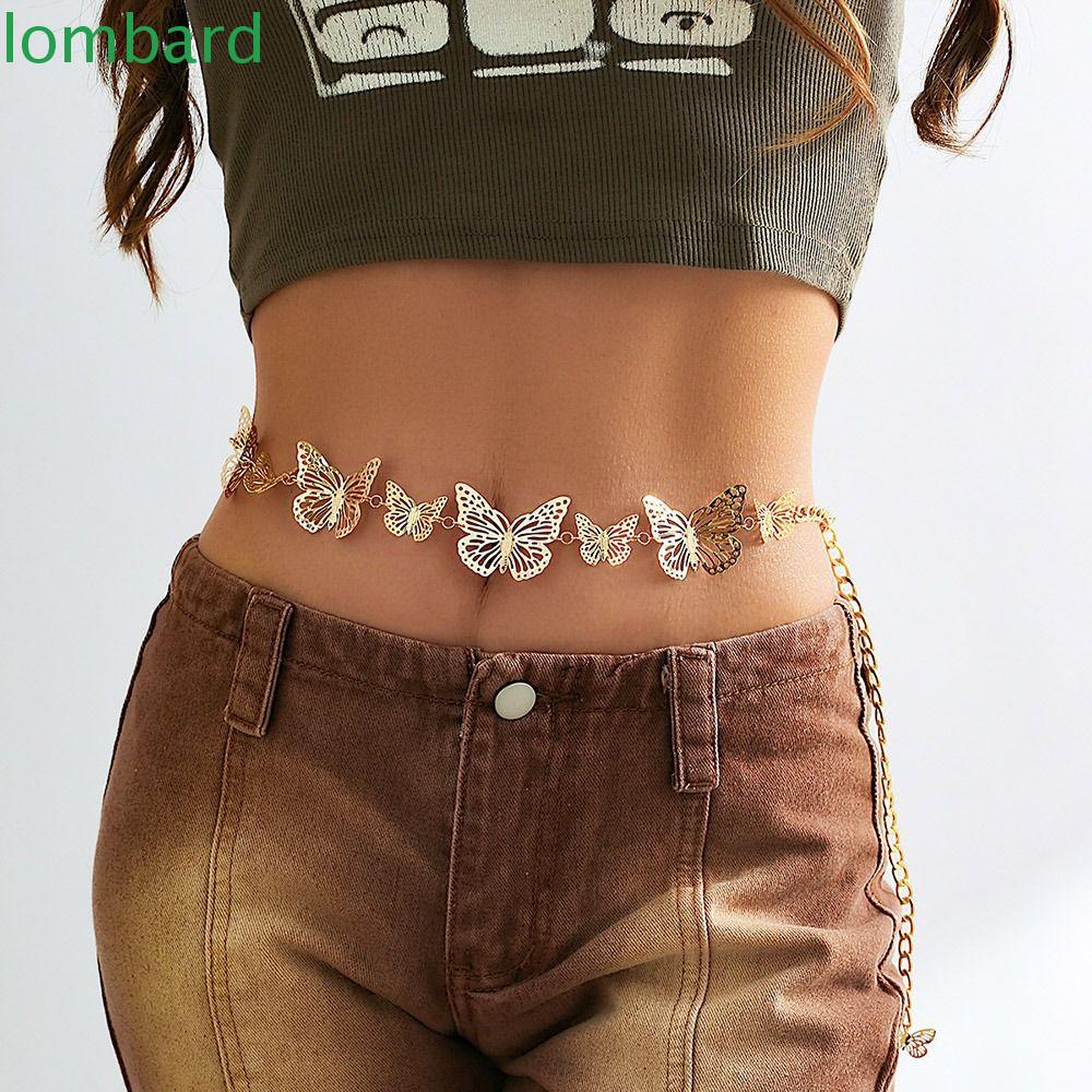 Thắt Lưng Dây Xích Hình Bướm Phong Cách Punk Hip Hop Đơn Giản Cá Tính Dành Cho Nữ