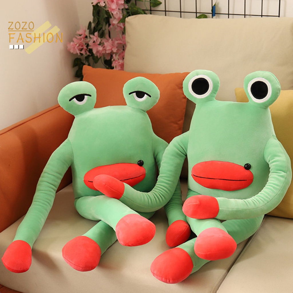 Đồ chơi nhồi bông Hình Ếch Hoạt Hình Bằng Cotton PP Mềm Mại