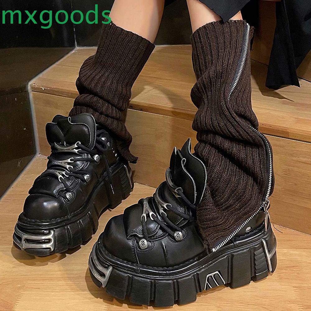 Mxgoods Vớ Dệt Kim Harajuku Punk Harajuku Có Khóa Kéo Cá Tính Phong Cách Hàn Quốc