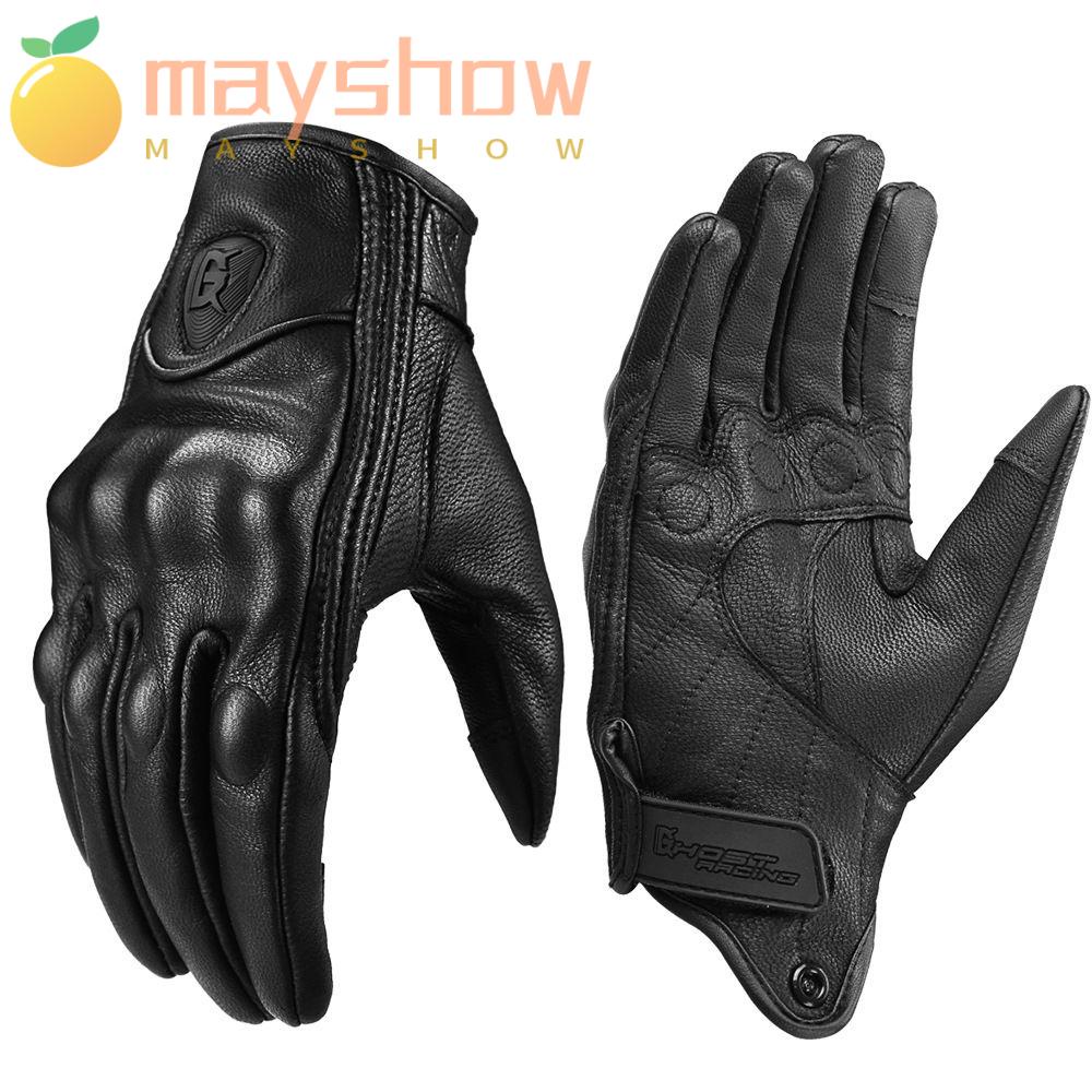 Găng Tay Chạy Xe Bằng Da Thật Thoáng Khí
