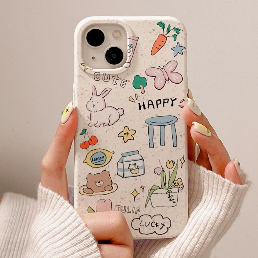 Ốp Điện Thoại TPU Mềm Chống Sốc Chống Bụi Hình Thỏ Hoạt Hình Cho IPhone 11 14 13 12 Pro Max XS XR 7 8 Plus