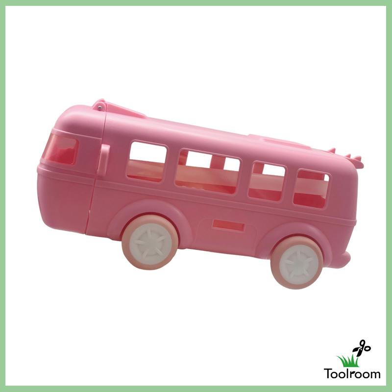 Bình Nước Hình Xe Buýt Kèm Ống Hút Và Dây Đeo Dung Tích 500ml Cho Bé