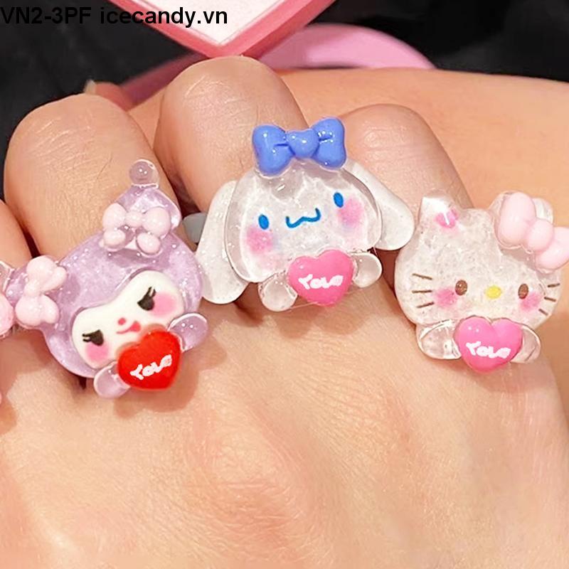 🥟ice🥟Nhẫn Hình Cún Sanrio Dễ Thương Có Thể Điều Chỉnh Kích Cỡ