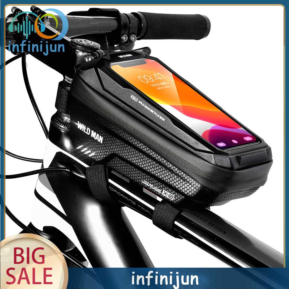 Túi Đựng Điện Thoại Vỏ Cứng Chống Thấm Nước Chạm Cảm Ứng Cho Xe Đạp Leo Núi