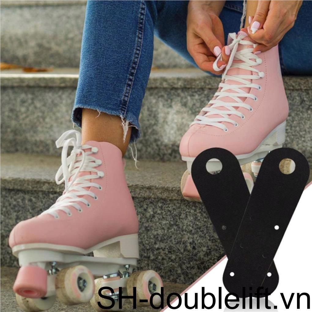 Set 2 Bọc Bảo Vệ Ngón Chân Và Giày Trượt Patin Bằng Da Gọn Nhẹ Chống Mòn Cho Người Mới Bắt Đầu