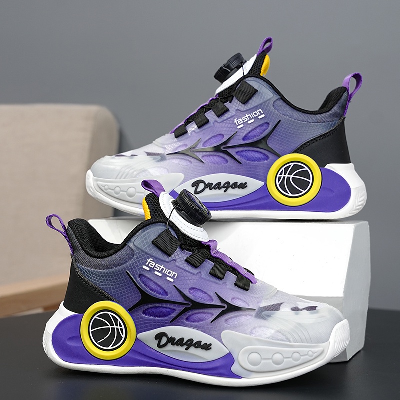 Giày Thể Thao Chơi Bóng Rổ Siêu Nhẹ Chống Trượt Thời Trang Cho Bé
