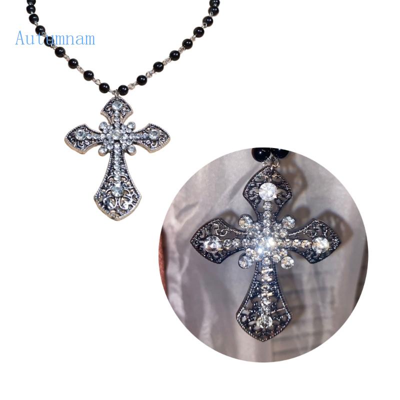 Vòng Cổ Choker Mặt Thánh Giá Phong Cách Gothic Thời Trang
