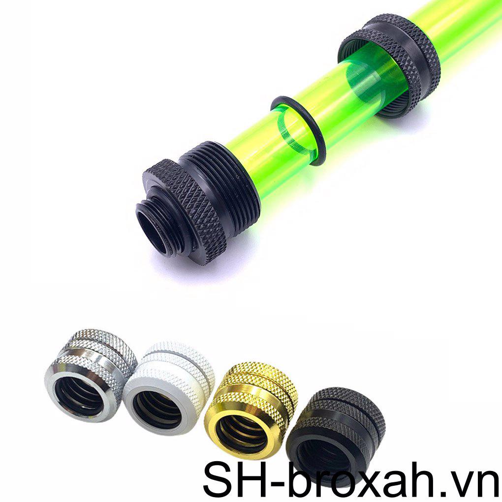 Set 12 Đầu Nối Ống Nước Làm Mát Máy Tính Mạ Điện 5mm G1 / 4 Tháo Gỡ Nhanh Chống Rỉ Sét Màu Bạc