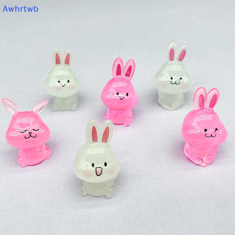 Mô Hình Thỏ Mini Bằng Nhựa Phát Quang Dễ Thương Trang Trí Nhà Búp Bê Mới