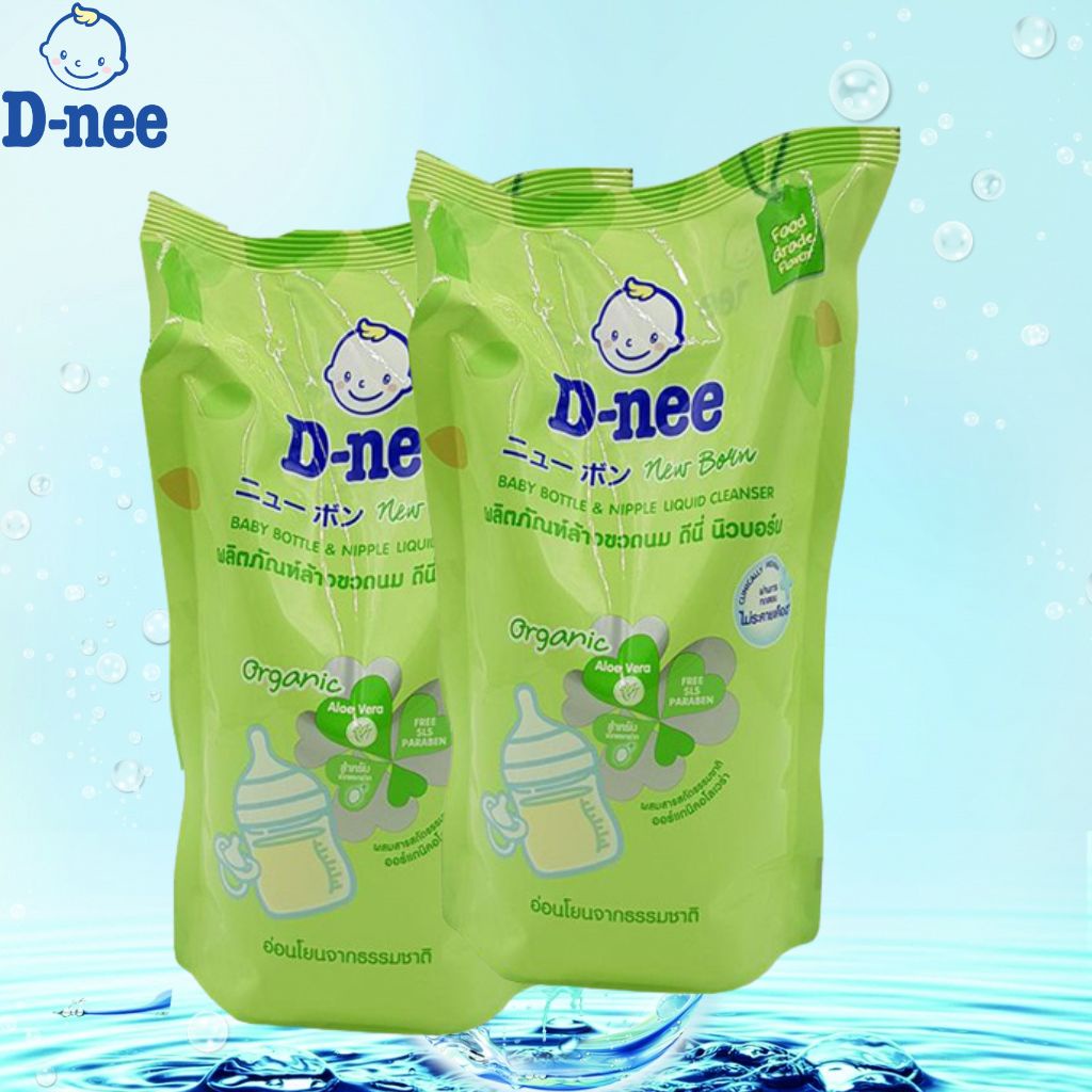 ComBo 2 Túi Nước xúc bình sữa Dnee, rửa bình sữa Dnee dạng túi  400ml hàng THÁI