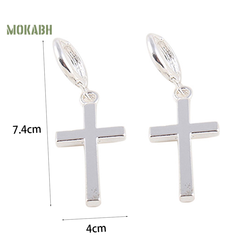 Bông Tai Hình Chữ Thập Bằng Hợp Kim Không Phai Màu Tinh Tế Thời Trang Dự Tiệc Cho Nữ