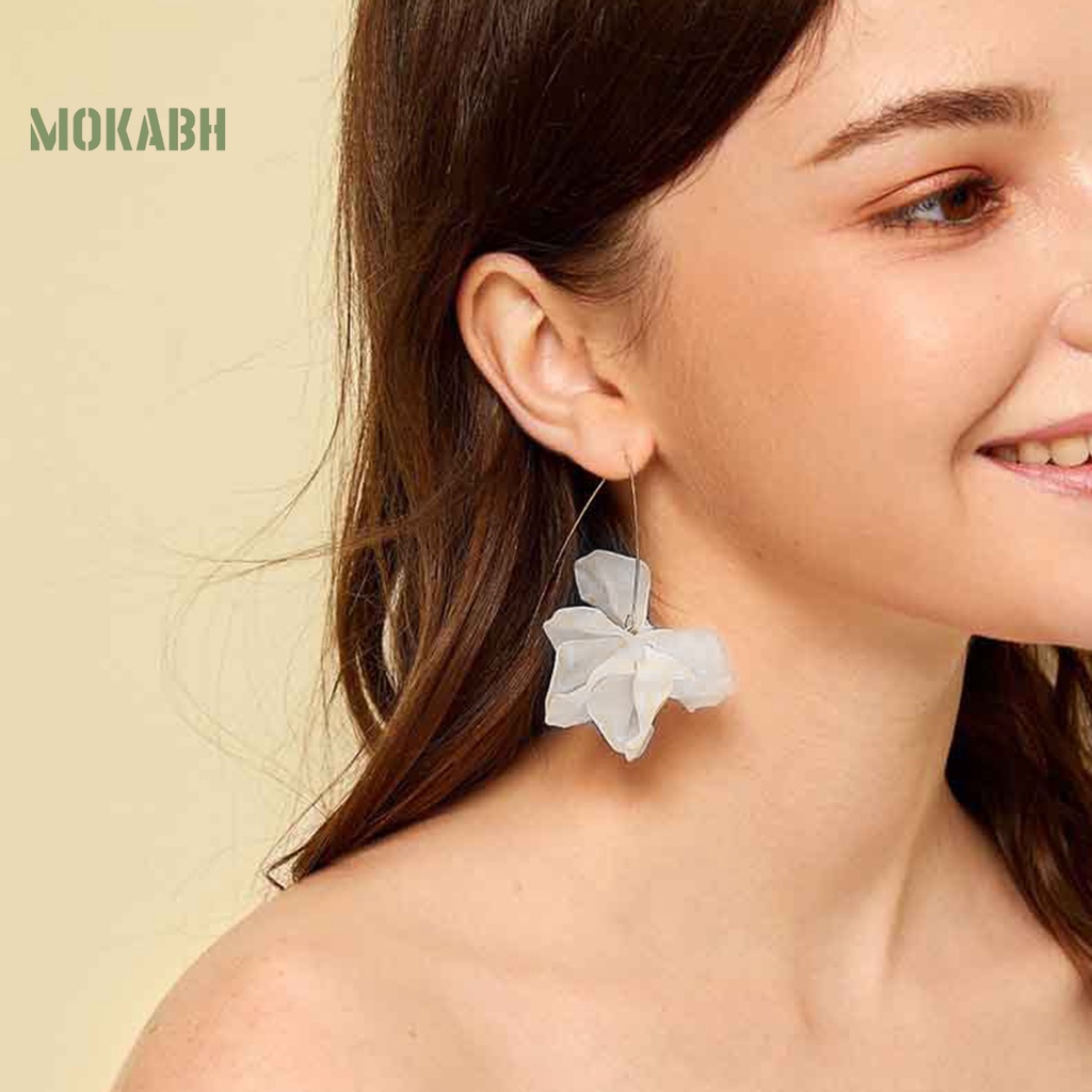 1 Đôi Bông Tai Móc Hình Cánh Hoa Phong Cách Bohemian Thời Trang Cho Nữ
