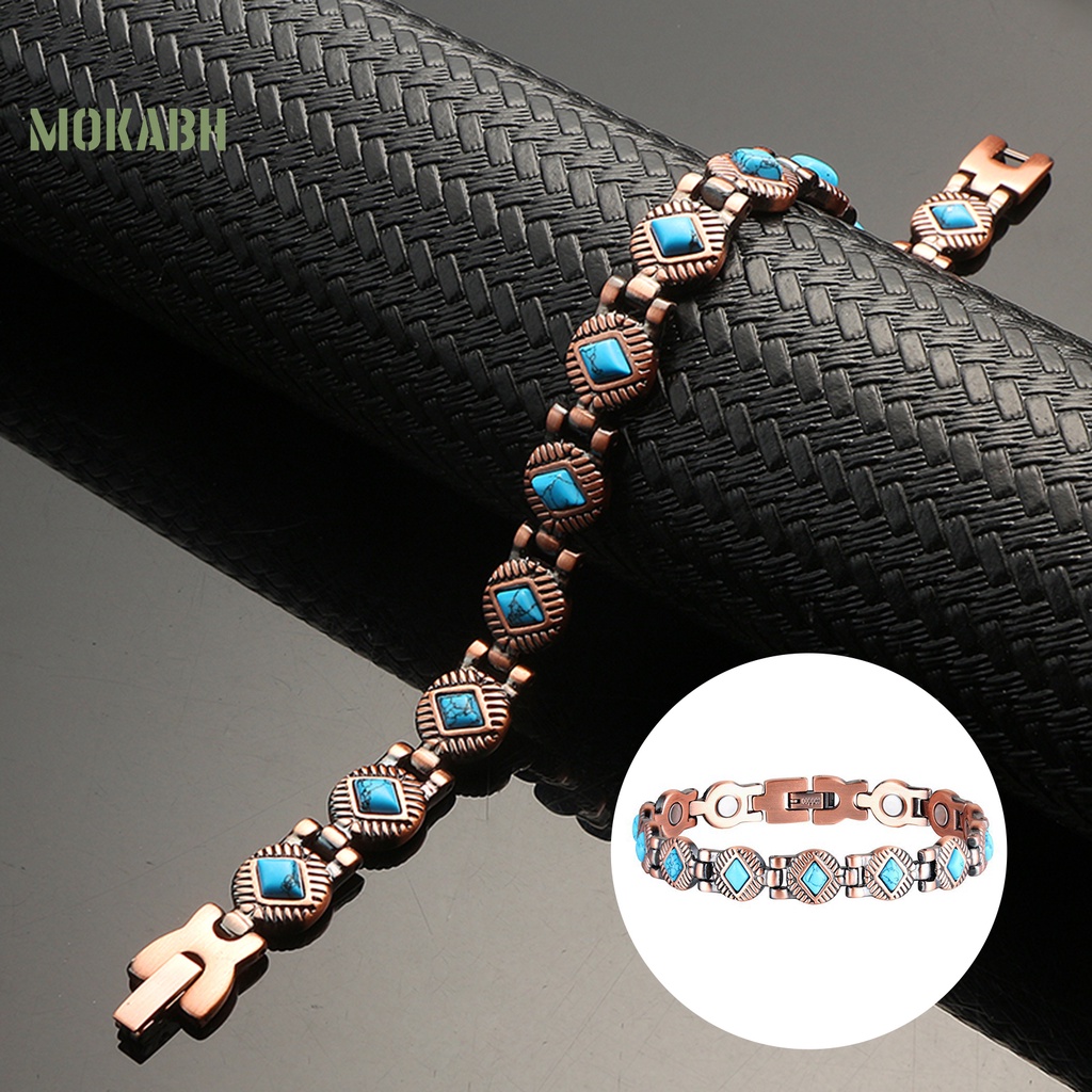 [Mới] Vòng Tay Yoga Phong Cách Retro Hình Thoi Mạ Điện Trang Trí Điều Chỉnh Được Trang Trí Liệu Pháp Sức Khỏe