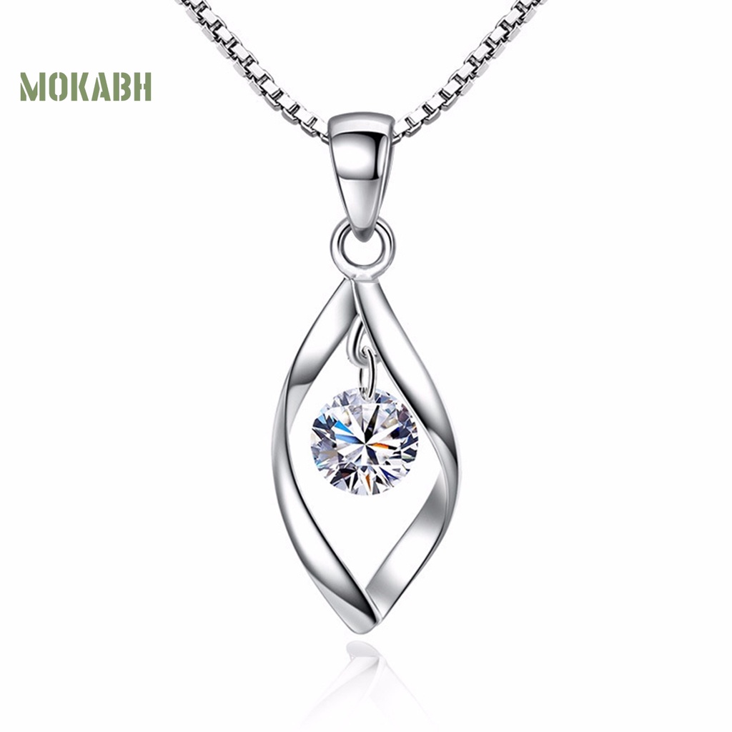 Bộ Vòng cổ + Bông Tai Dáng Dài Hình Học Xoắn Sáng Lấp Lánh Thời Trang Cho Nữ