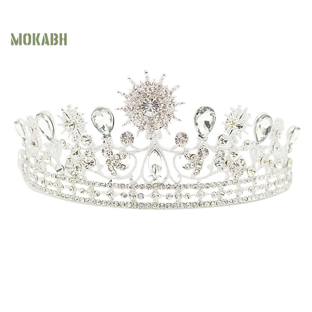 Vương Miện Cài Tóc Đính Đá Phong Cách Vintage Cho Cô Dâu