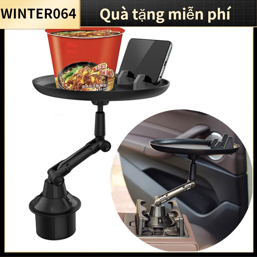 Winter064 Xe Khay Đựng Cốc Có Thể Điều Chỉnh Với Khe Cắm Điện Thoại Đen Di Động Mạnh Mẽ Tự Chuyến Đi Đường Bộ Phụ Kiện