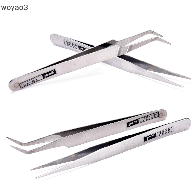 Set 2 X Nhíp Inox Gắp Đá Quý / Lông Mi / Trang Trí Móng Nghệ Thuật