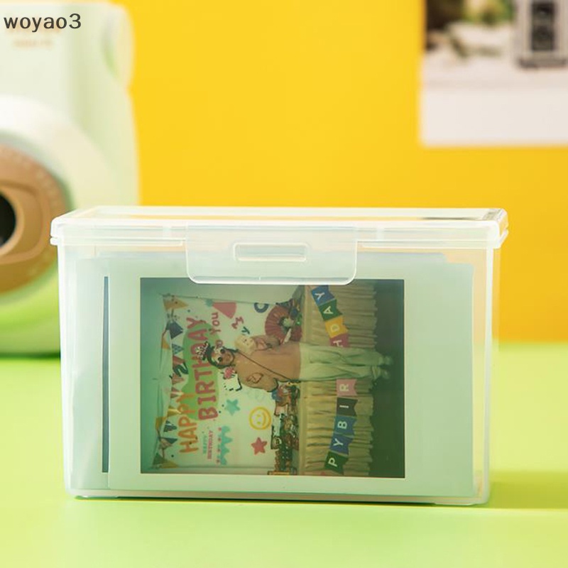 1 Hộp Đựng Thẻ Ảnh Để Bàn Bằng Nhựa Trong Suốt