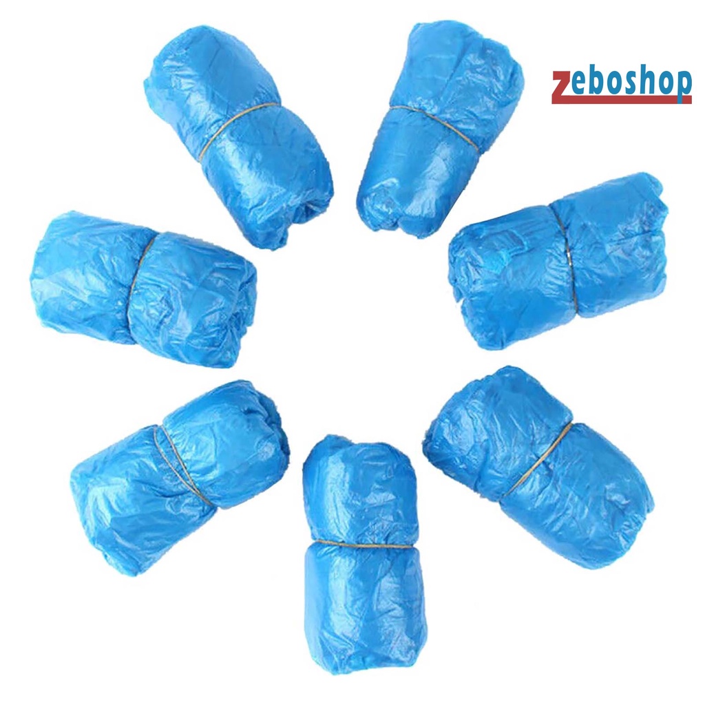 Zeboshop 200 Vỏ Bọc Giày Đi Mưa Chống Nước Dùng Một Lần Co Giãn