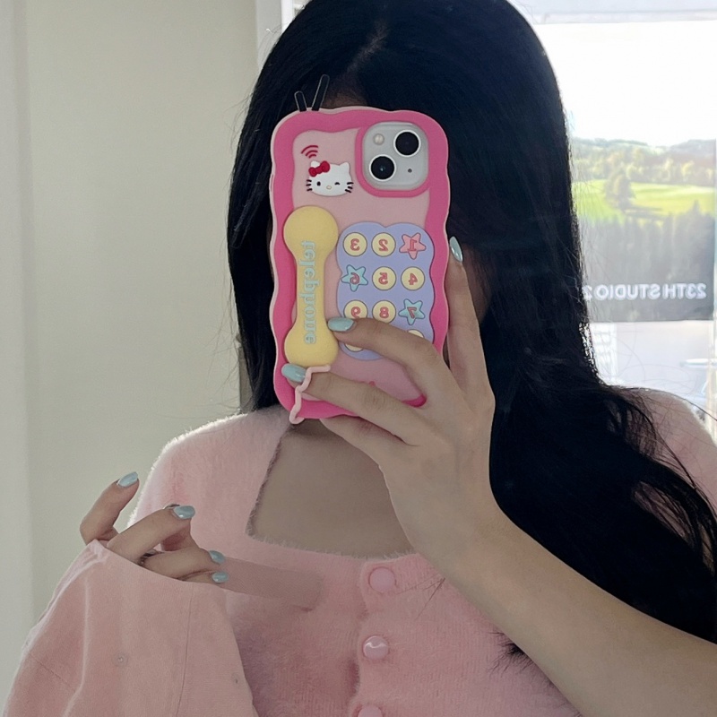 Ốp Điện Thoại Màu Hồng 3D Cho iPhone 11 12 12Pro 12promax 14Pro 13 casing 13Pro 13promax 14 14promax iPhone13