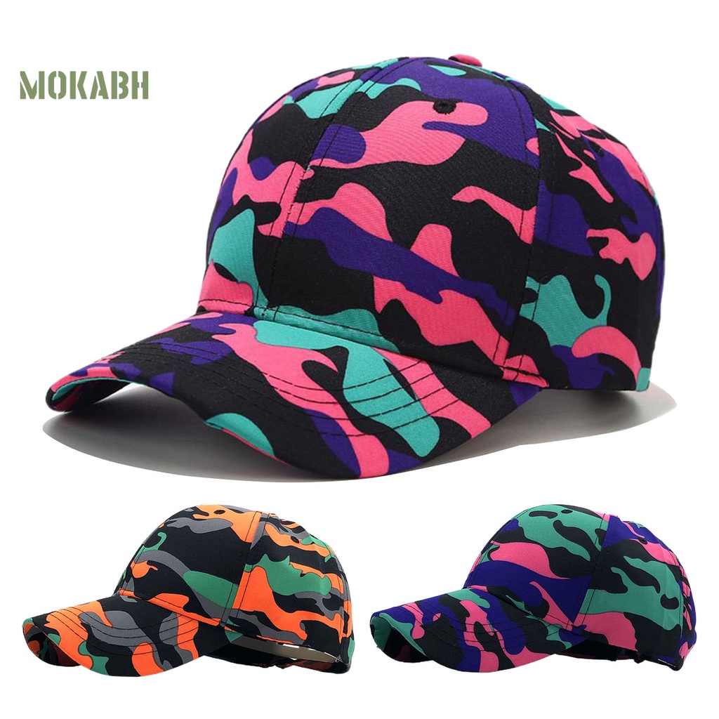 Mũ Bóng Chày Bằng Polyester Thoáng Khí Thoải Mái In Họa Tiết Rằn Ri Tùy Chỉnh Thời Trang Cho Nam Và Nữ