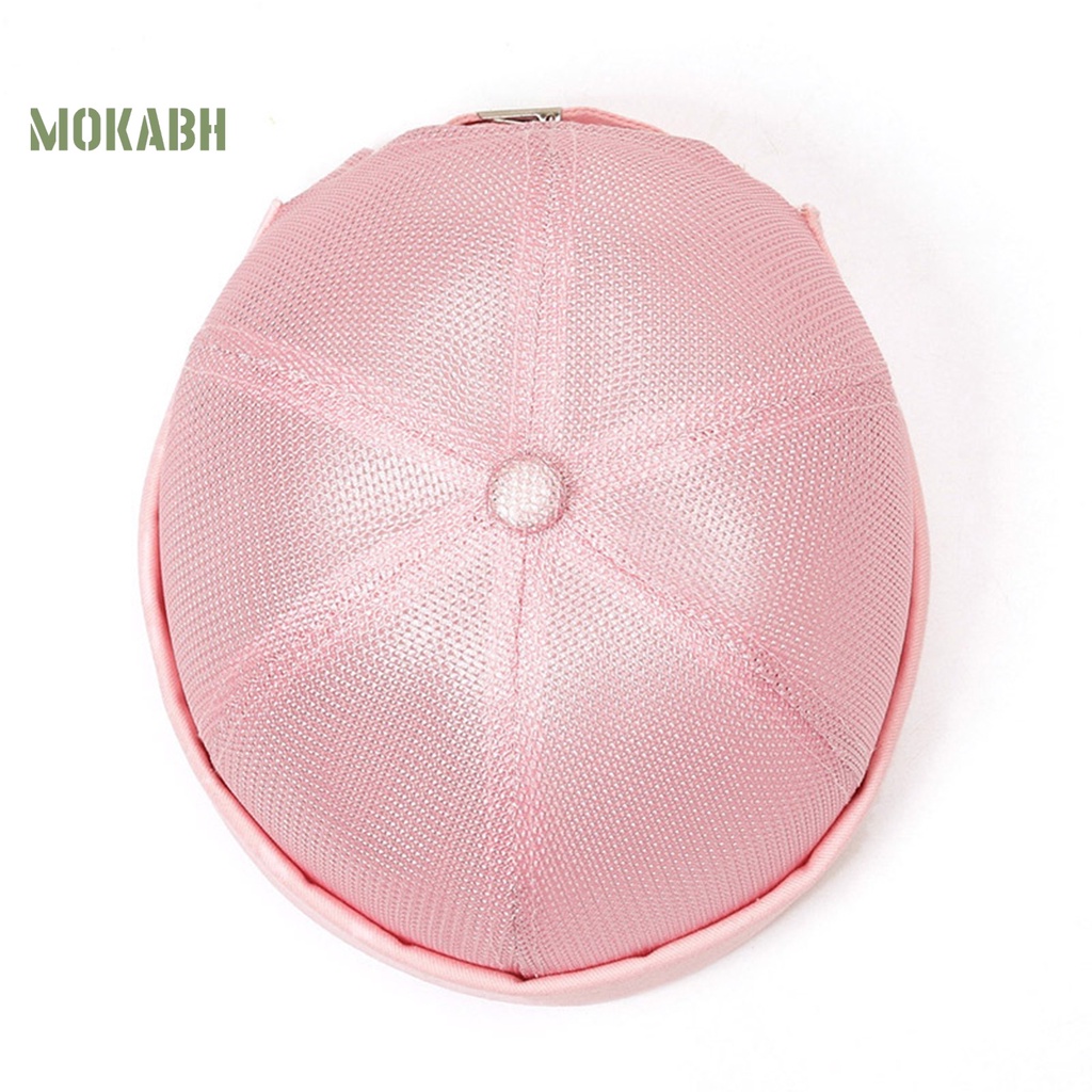 [Mok Abh] Mũ Lưới Rỗng Thoáng Khí Không Vành Màu Trơn Trang Trí Lỗ Buộc Tóc Đuôi Ngựa Phong Cách Hip Hop Unisex