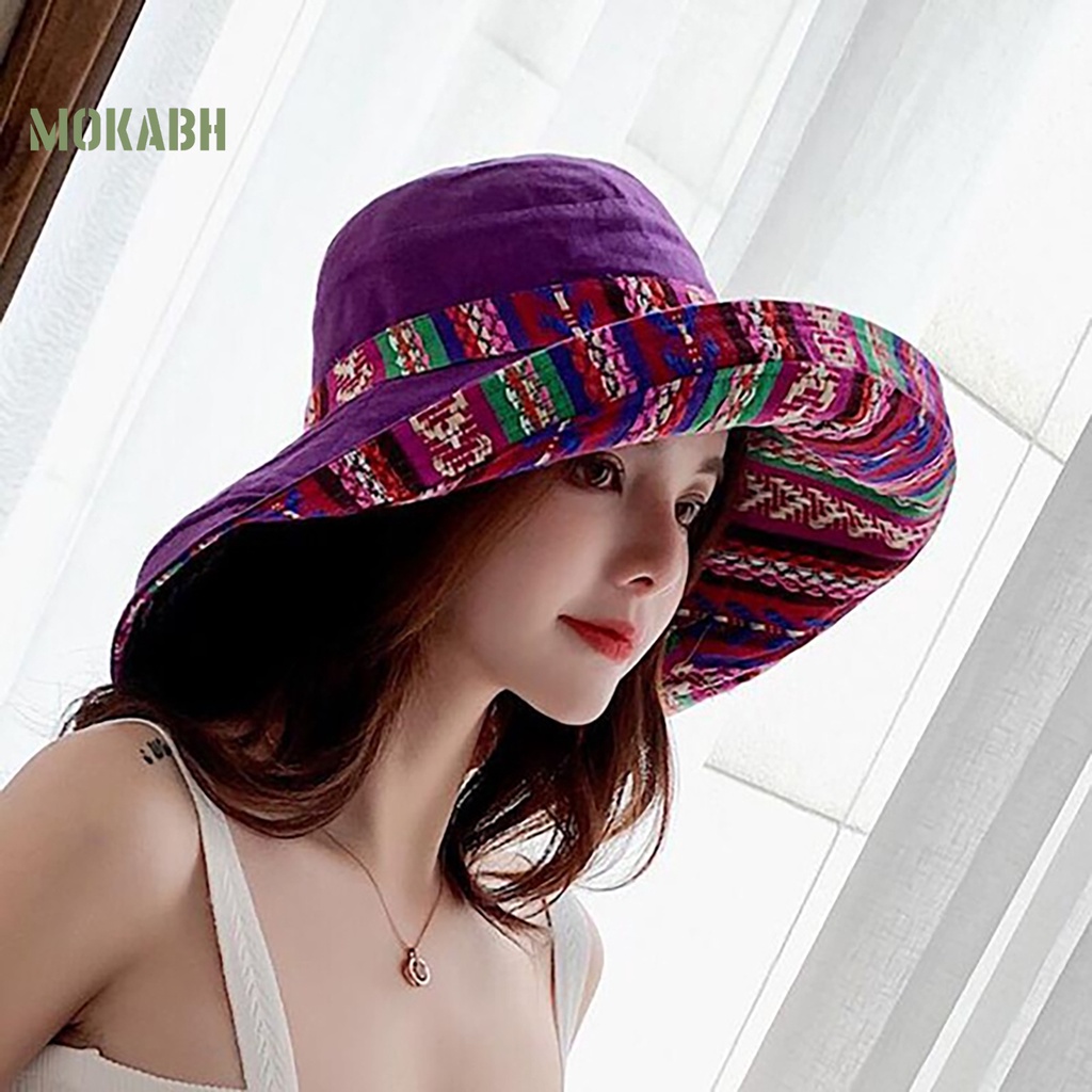 [Mok Abh] Nón Tai Bèo Cotton Hai Mặt Màu Sắc Xinh Xắn Cho Nữ