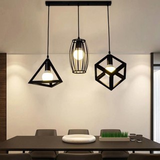 Combo 3 đèn thả hình khối gồm bóng