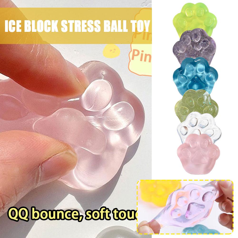 Đồ Chơi Khối Lập Phương Mini Trong Suốt Giảm Căng Thẳng Cho Mèo