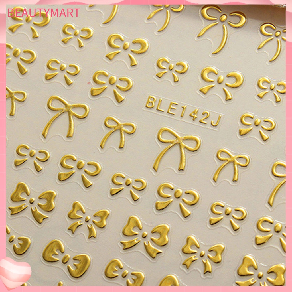 Miếng Dán Trang Trí Móng Tay Hình Nơ Trái Tim Thời Trang DIY