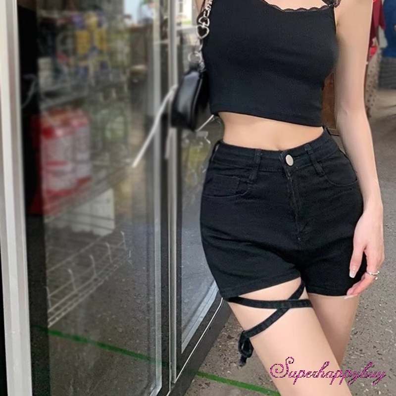 Quần Short Lưng Cao Thời Trang Mùa Hè Cho Nữ