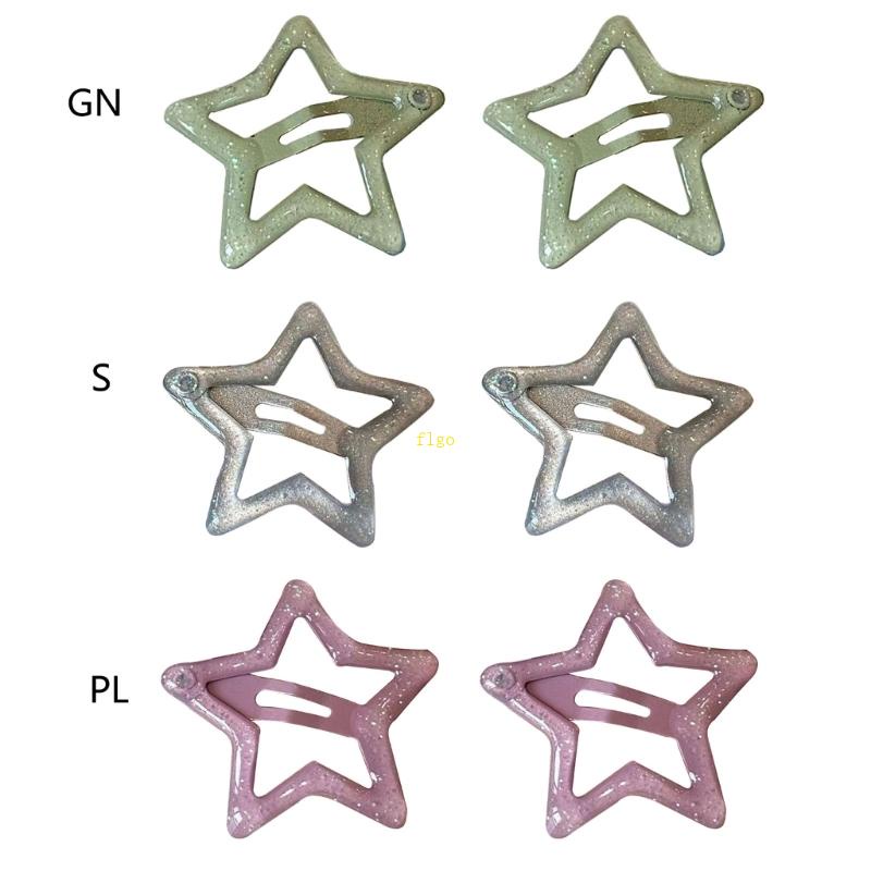 Kẹp Tóc Hình Ngôi Sao Bằng Kim Loại Y2k 90s Dễ Thương Ngọt Ngào Cho Nữ