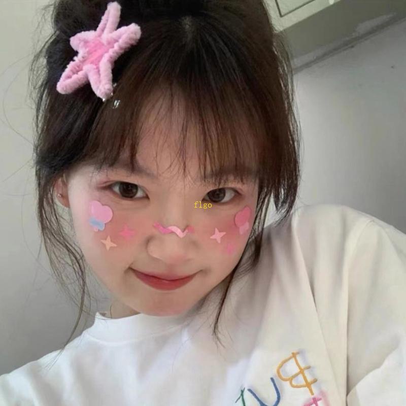 Kẹp Tóc Y2k Hình Ngôi Sao / Đám Mây / Cherry Ngọt Ngào Cho Nữ