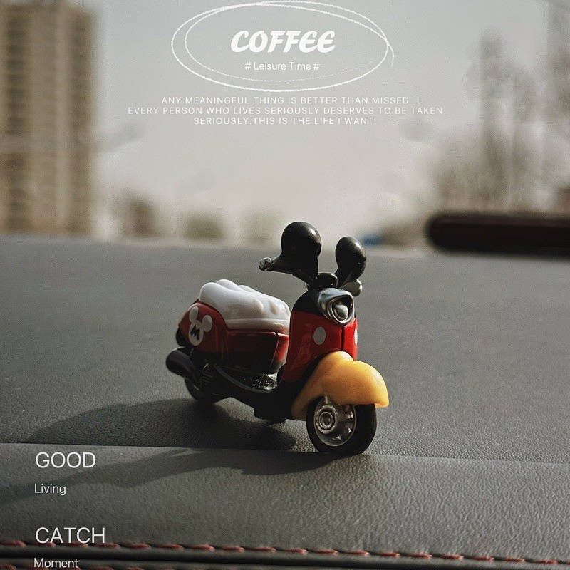 Cute Motorcycle Alloy Mini Model Car Decoration Car Interior Accessories Car Center Console Decoration Supplies 7It9