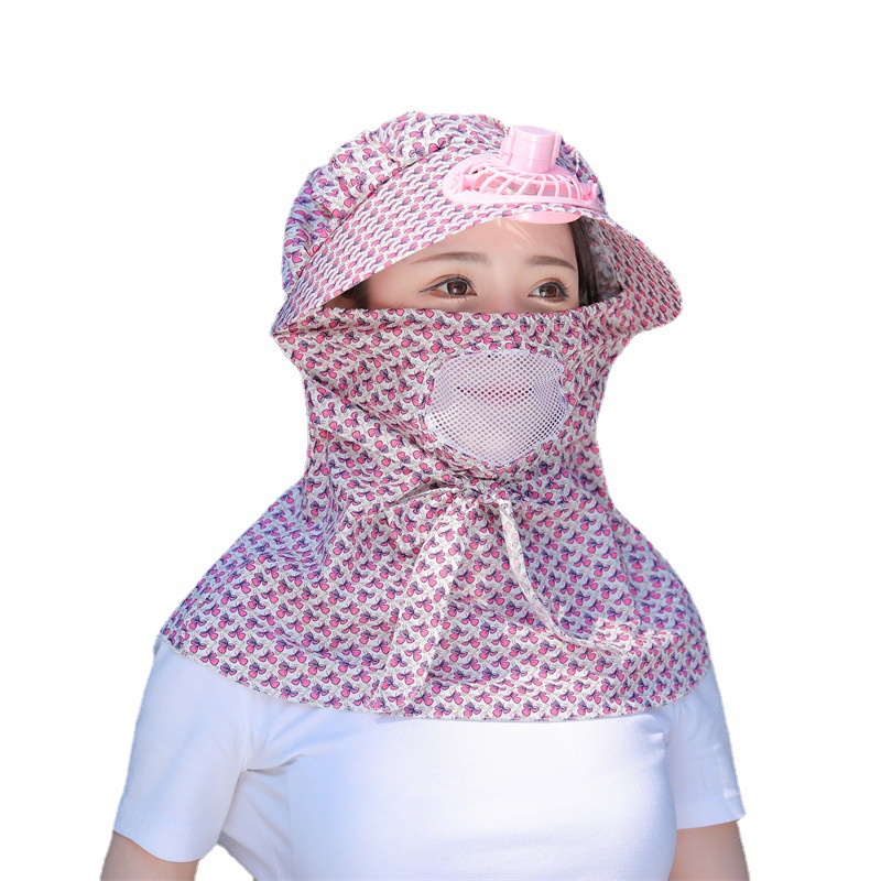 Nón Tai Bèo Vành Rộng Có Quạt Thoáng Khí Che Nắng 5WIK Cho Nữ