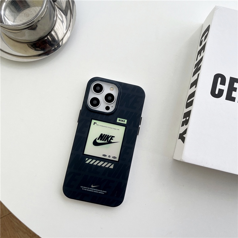 Hoạt Hình Ốp Điện Thoại Mềm Hai Lớp Mạ Nike Cho iphone15 15pro 15promax 14promax 14 14pro 13 13pro 13pm 12 11