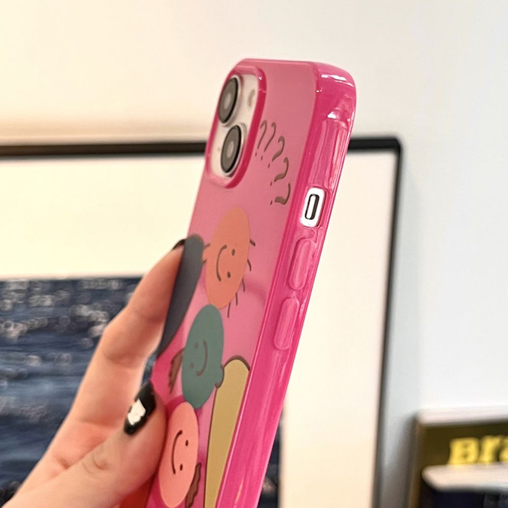 Ốp Điện Thoại TPU Mềm Siêu Mỏng Họa Tiết Mặt Cười Màu Sắc Vui Nhộn Cho IPhone 11 14 13 12 Pro Max XS XR 7 8 Plus