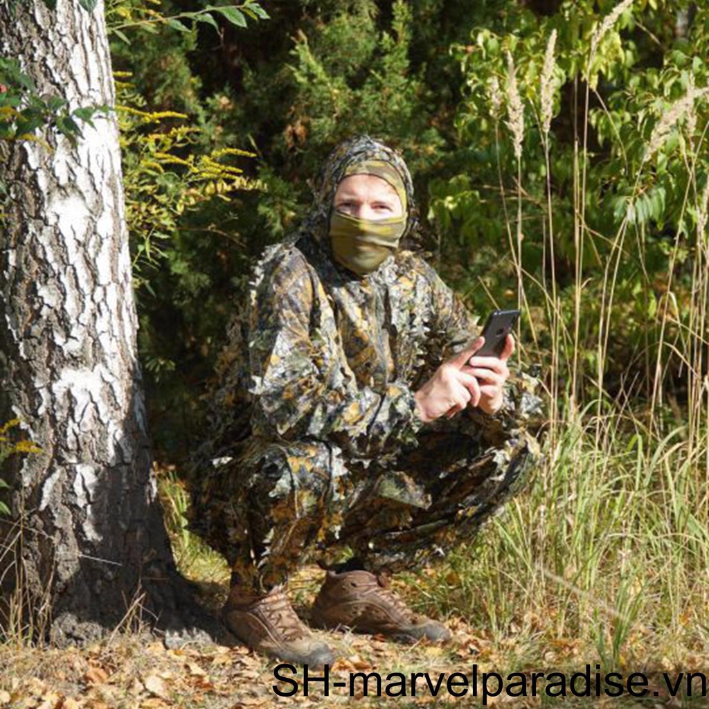 Bộ Quần Áo Có Mũ Trùm Họa Tiết Ghillie Dễ Thương