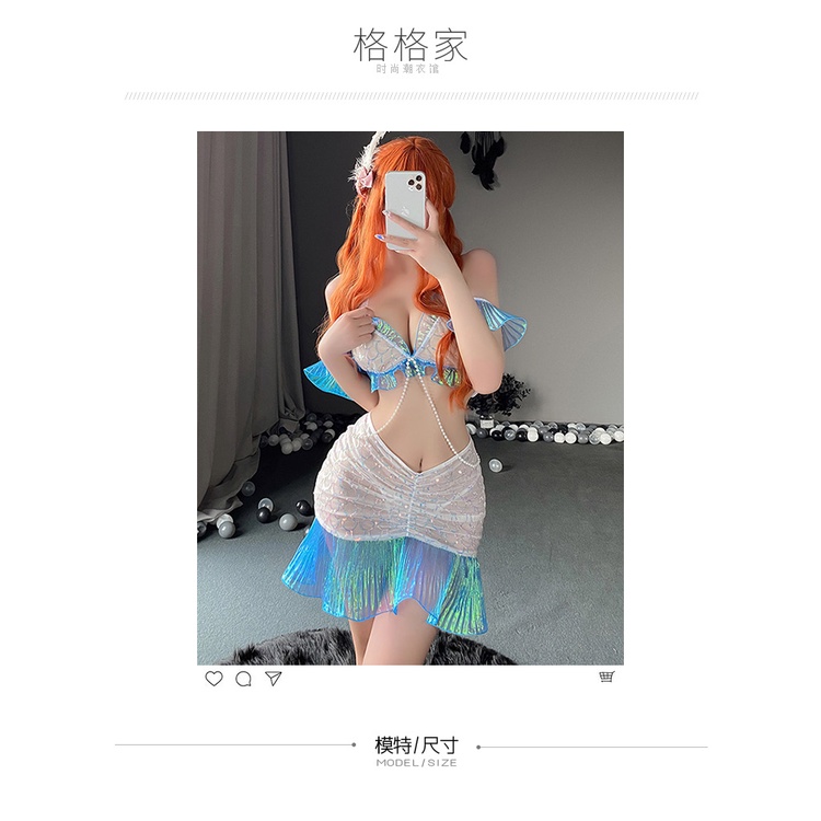 Trang phục cosplay tiên cá cực quyến rũ cho nữ, đồ bơi cosplay tiên cá【YC-6-1364】