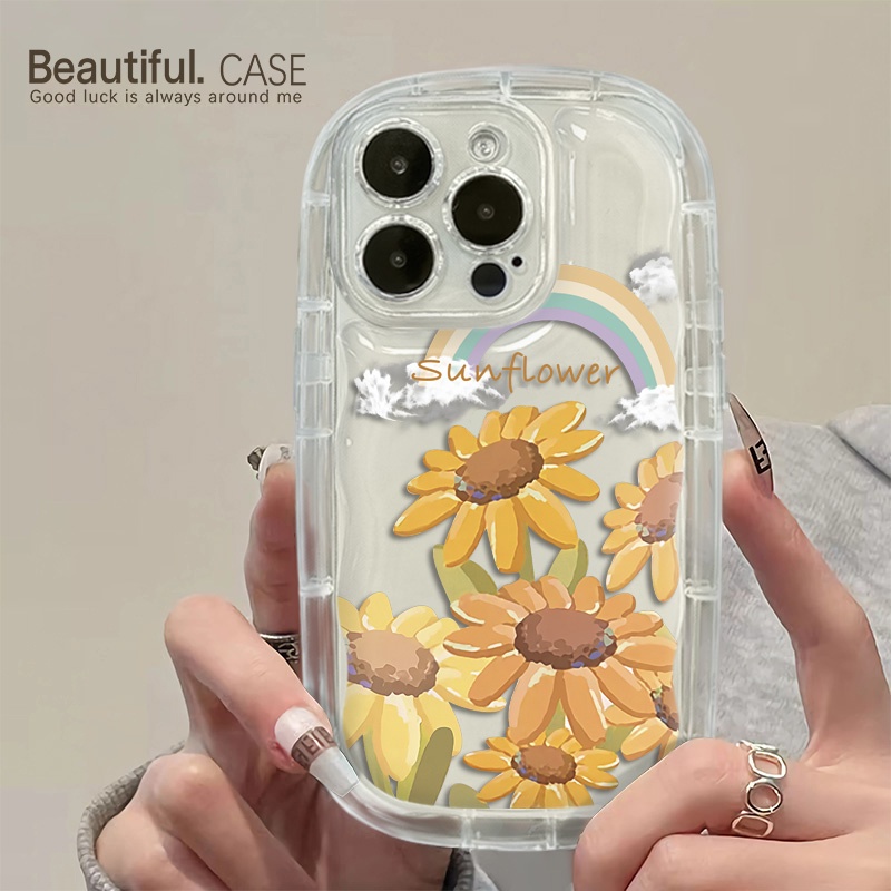 Ốp Điện Thoại Silicon TPU Mềm Trong Suốt Hình Hoa Cho IPhone 11 12 13 14 Pro Max XR X 7 8 Plus XS Max SE 2020