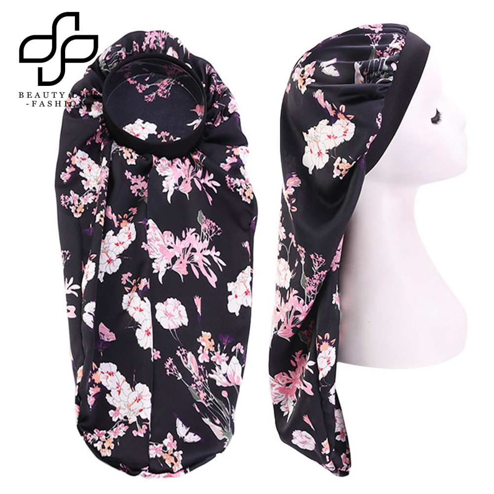 Nón Ngủ Co Giãn Không Vành In Hoa Xinh Xắn