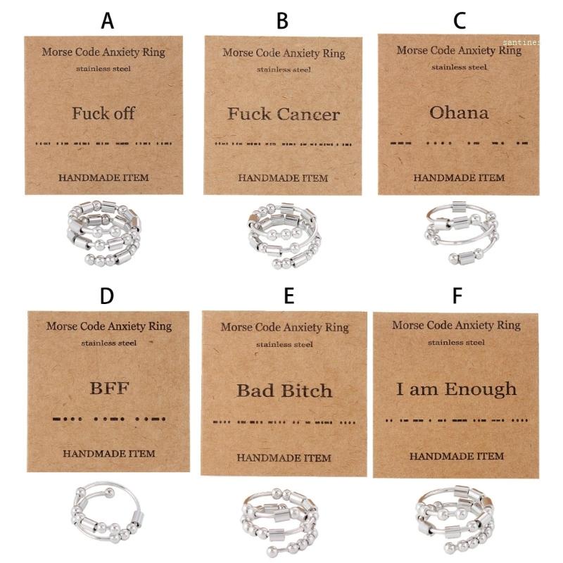 Nhẫn Đeo Tay Giảm Căng Thẳng Bằng Thép Không Gỉ