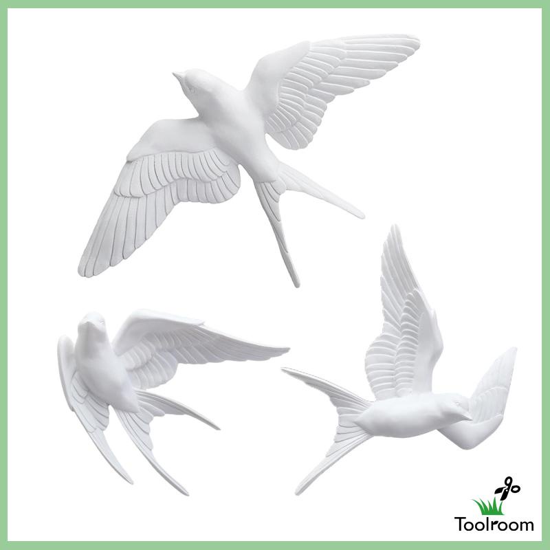 Phụ Kiện Trang Trí Tường Phòng Khách Hình Chim Én Bằng Nhựa Resin Phong Cách Bắc Âu