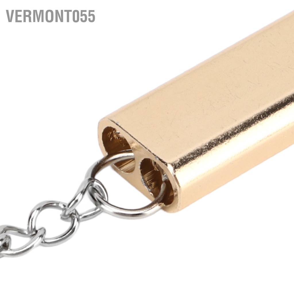 Vermont055 10 Chiếc Hợp Kim Nhôm Khẩn Cấp Còi Sinh Tồn Đôi Ống Tần Số Cao Có Móc Khóa