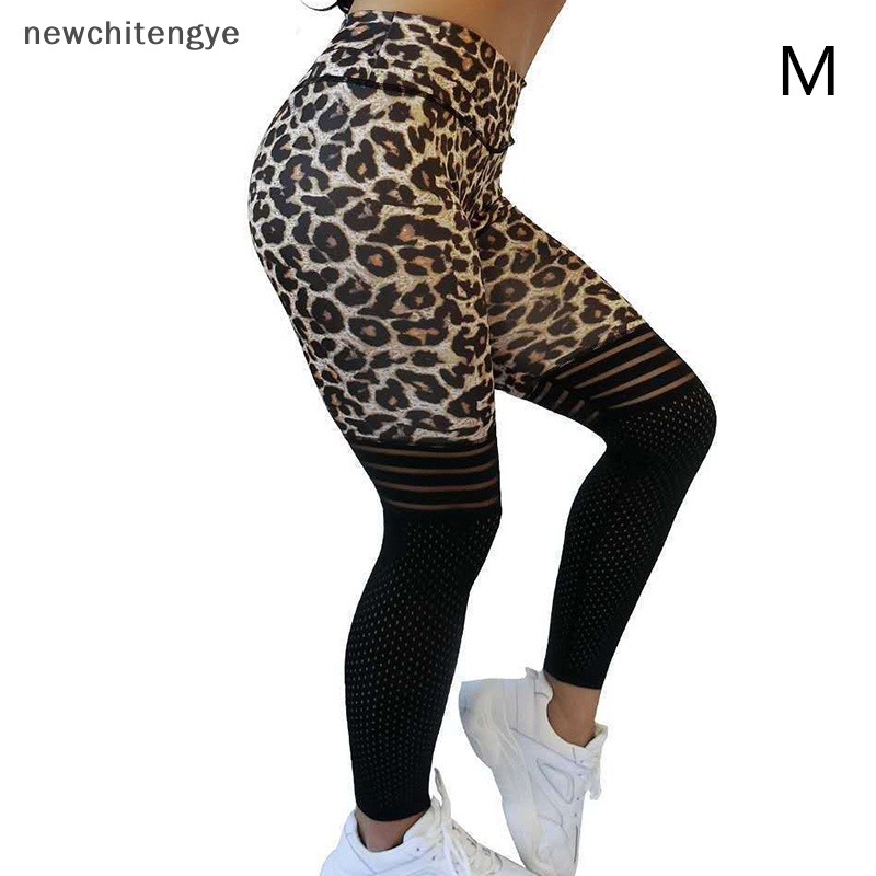 Quần Legging Thể Thao Nâng Mông Lưng Cao Không Đường May Họa Tiết Da Báo Thời Trang Cho Nữ