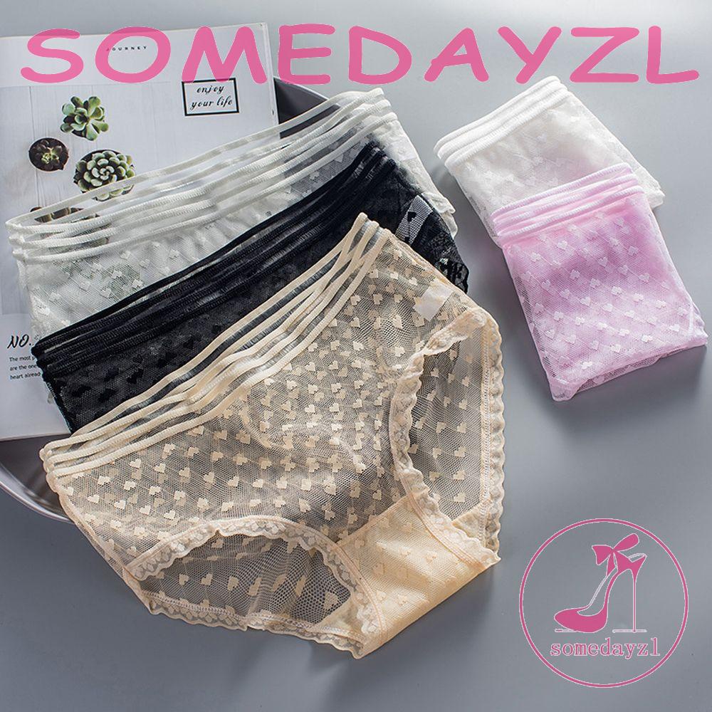 Quần Lót Cotton Phối Ren Thoáng Khí Màu Sắc Xinh Xắn Cho Nữ