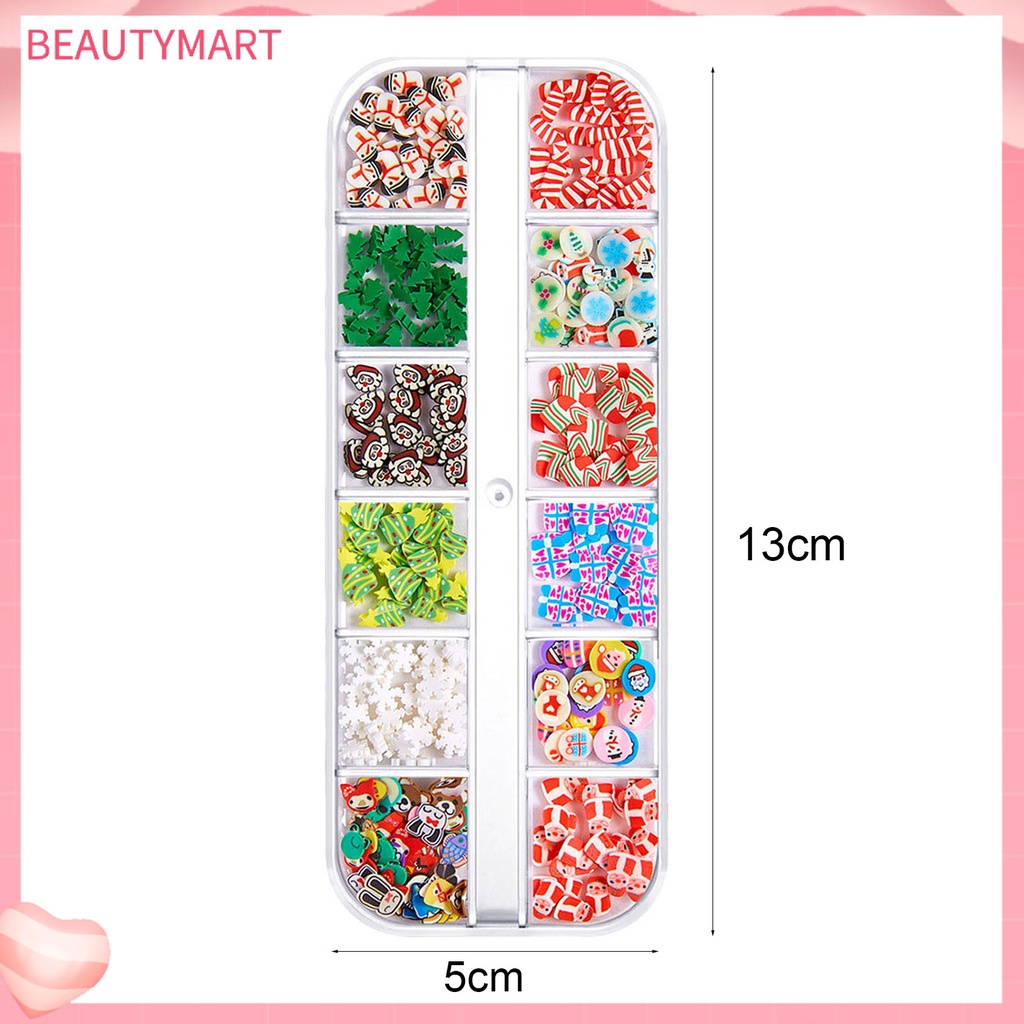 1 Hộp Phụ Kiện Trang Trí Móng Nghệ Thuật Tạo Hiệu Ứng 3D Siêu Mỏng Phong Cách Giáng Sinh Dành Cho Bạn Nữ