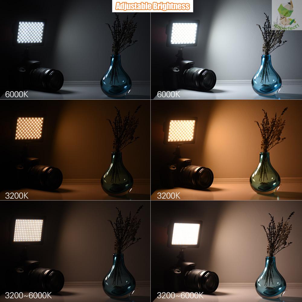 Andoer Mini Portable Dimmable Studio Video Photography LED Light Panel Lamp 3200K/6000K 192pcs Beads for   DSLR Camera D   Came-6.5