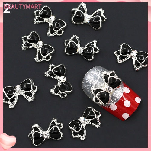 Set 10 MóNg Tay Giả HìNh Nơ / TráI Tim LấP LáNh ThờI Trang Cho Nữ